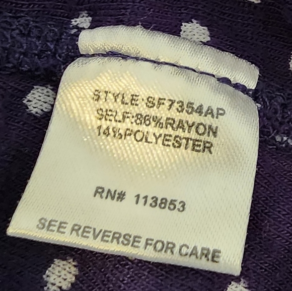 41 Hawthorn Cardigan Plus Size 2X blue/white stripe with polka dot lining - Picture 4 of 14